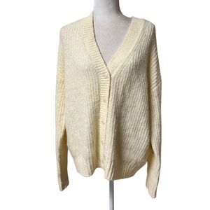 Lovers and Friends  Caroline wool blend butter , granola  button cardigan sz Sm